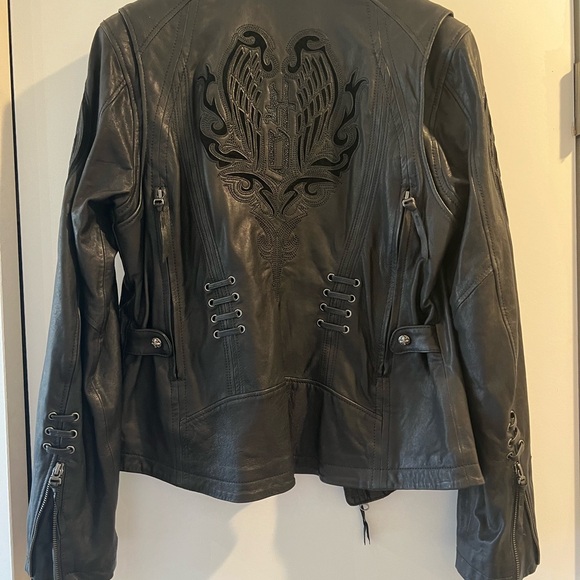 Leather (M) women's Harley Davidson leather jacket - Main Image